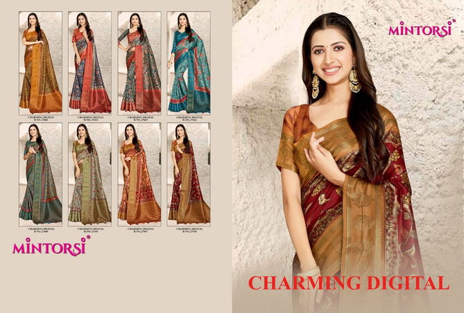 Charming By Mintorsi 27601-27608 Printed Sarees Catalog